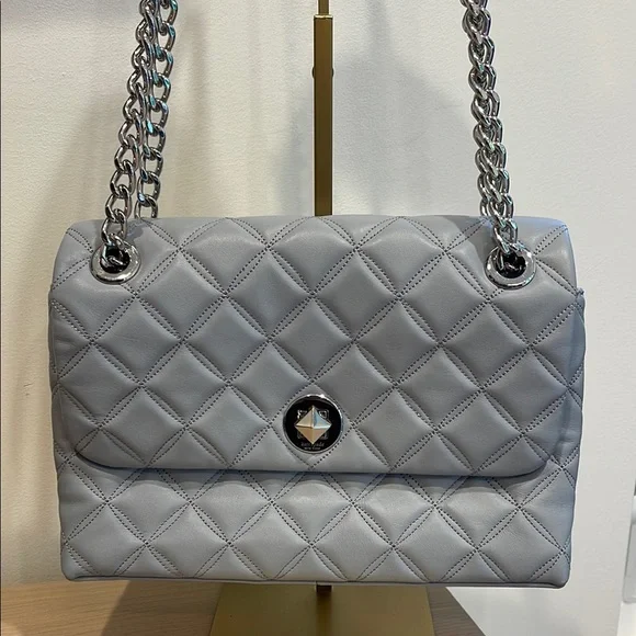 kate spade | Bags | Elegant Kate Spade Gray Quilted Chain  display picture 1